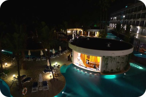 The pool with a bar